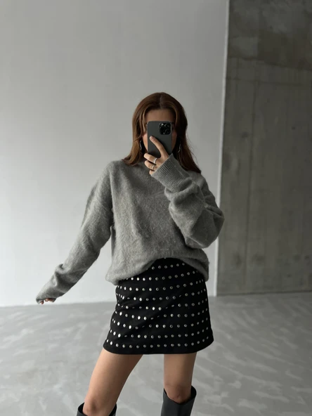 Gri Marka Model Yumoş Triko Kazak - 3