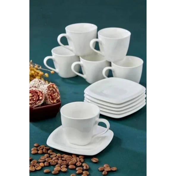 COOKER CKR3221 PORSELEN KAHVE VE ÇAY FİNCAN TAKIMI 6 LI