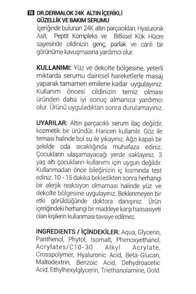 24k Altın Parçacıklı Premium Series Hızlı Botox Etkisi Kırışıklık Karşıtı Cilt Bakım Serum 30 ml - 3