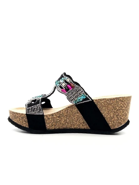 Guja 25Y101 Kadın Taşlı Comfort Dolgu Topuk Terlik - 4