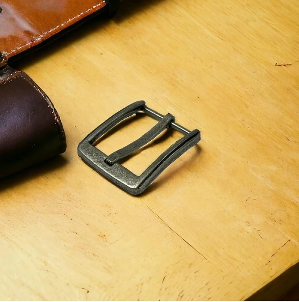 Kemer Tokası 3,5 cm Gümüş Kalay Renk 1 Adet (Leathercraft, Deri Hobi)