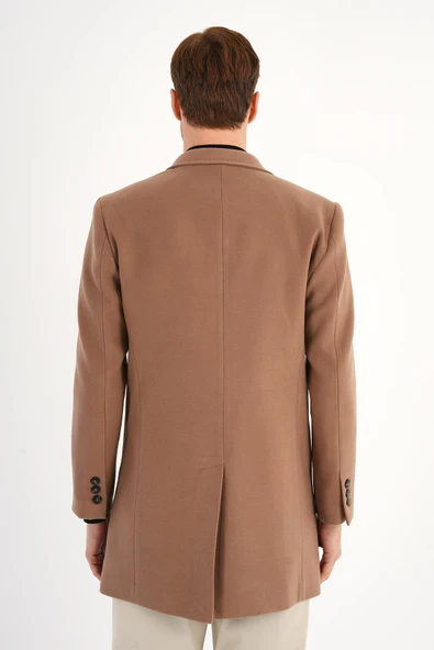 Chill Bej Erkek Kaşe Kaban - 3