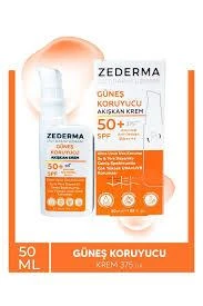 Zederma Güneş Koruyucu Krem UV375 Ultra Uzun Koruma PA++++ SPF50+ 50 ml