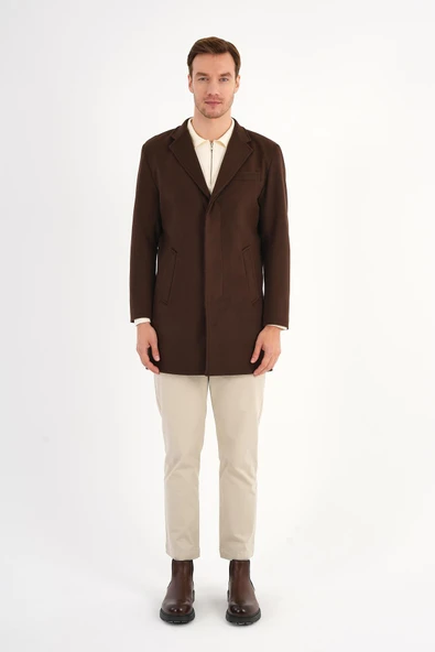 Chill Kahverengi Erkek Kaşe Kaban - 2