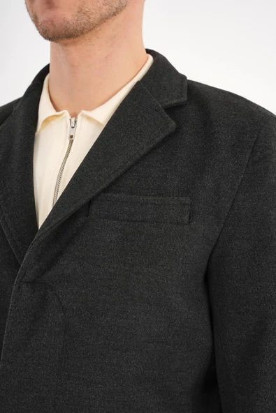 Chill Füme Erkek Kaşe Kaban - 4