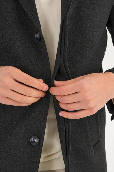 Chill Füme Erkek Kaşe Kaban - 5