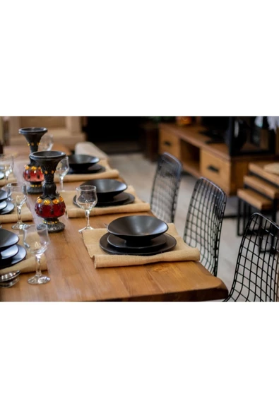 NT Concept Ntconcept Masif Ağaç Yemek Masası Takımı- 85cm-125cm Masa+4 Adet Sandalye - Resim 2