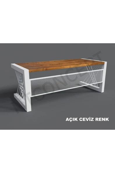 NT Concept Ntconcept Alfa Açık Ceviz Renk Masif Ahşap Ofis Ve Çalışma Masası 75 cm-200 cm - 3
