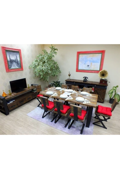 NT Concept Ntconcept Doğal Ağaç Yemek Masası 85cm 210cm Masa