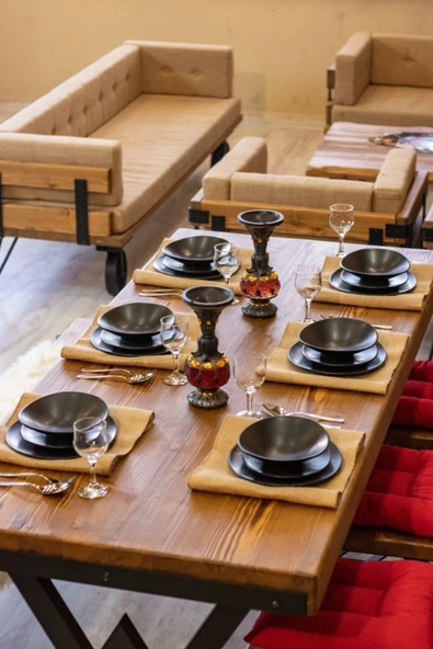 NT Concept Masif Ağaç Yemek Masası  85cm 125cm Masa - Resim 8