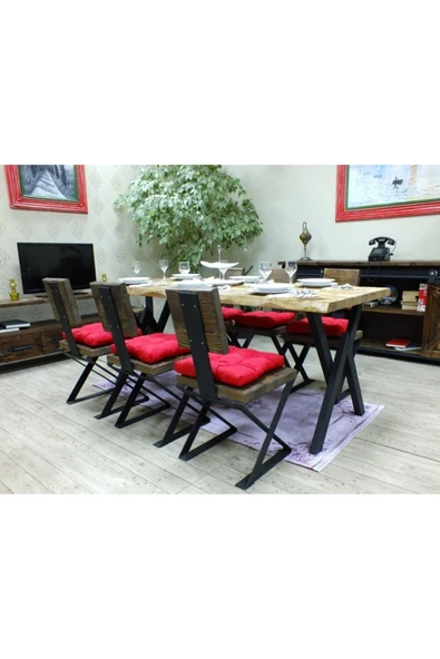 NT Concept Doğal Ağaç Yemek Masası - (100cm-210cm Masa) - 7