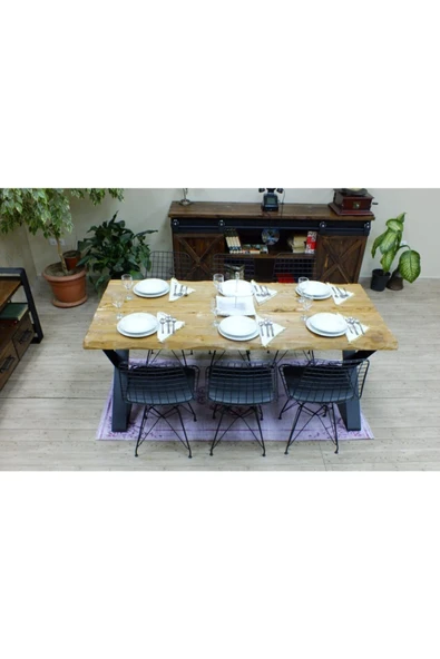 NT Concept Doğal Ağaç Yemek Masası - (85cm-150cm Masa) - 3