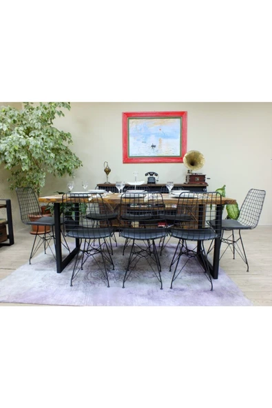 NT Concept Ntconcept Doğal Ağaç Yemek Masası 85cm 185cm Masa - Resim 4