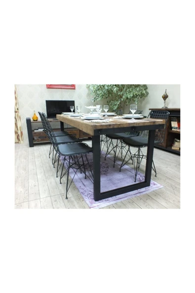 NT Concept Ntconcept Masif Ağaç Yemek Masası - 100cm-200cm Masa ürün görseli 1