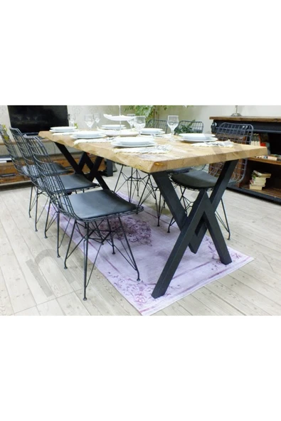 NT Concept Ntconcept Doğal Ağaç Yemek Masası - (85cm-125cm Masa) ürün görseli 1