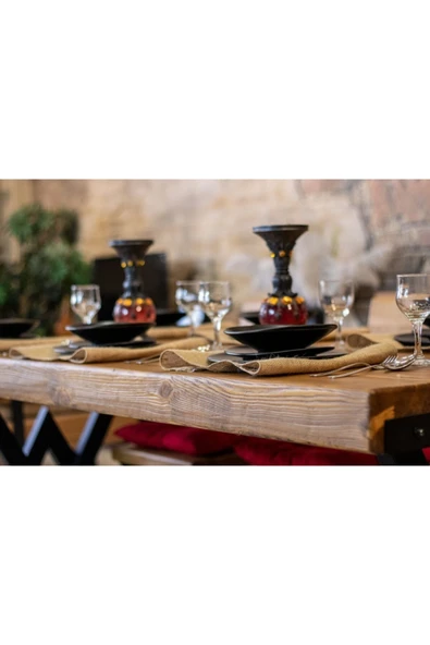 NT Concept Ntconcept Masif Ağaç Yemek Masası - 85cm-220cm Masa - Resim 6
