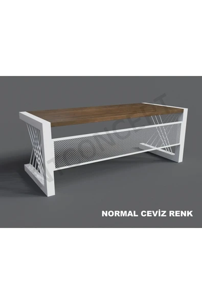 NT Concept Alfa Normal Ceviz Renk Masif Ahşap Ofis Ve Çalışma Masası(75cm-200cm) - Resim 2