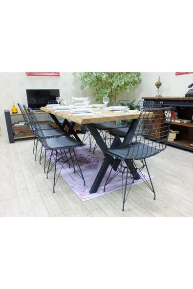 NT Concept Ntconcept Doğal Ağaç Yemek Masası - (85cm-210cm Masa) - 2