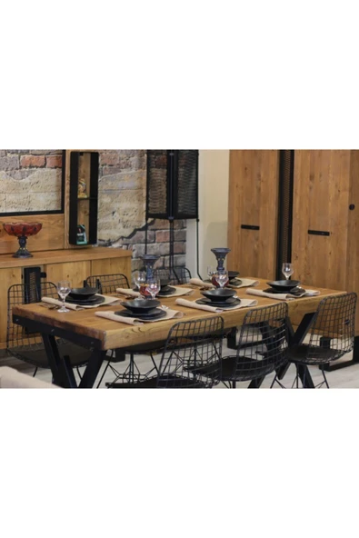 NT Concept Ntconcept Masif Ağaç Mutfak Masası(85cm-150cm Masa) - Resim 7