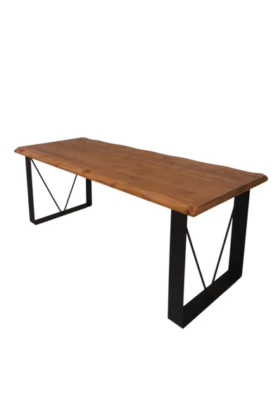 NT Concept Doğal Ahşap Yemek Ve Toplantı Masası 60 cm 120 cm - Resim 3