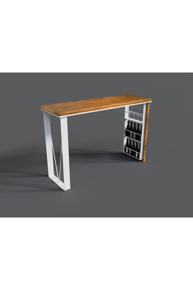 NT Concept Ntconcept Masif Ahşap Mutfak Ve Bar Masası(160cm-60cm-h105cm)