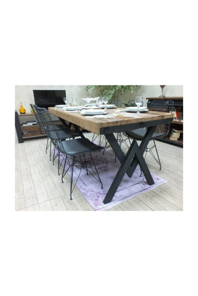 NT Concept Ntconcept Masif Ağaç Yemek Masası - 85cm-200cm Masa