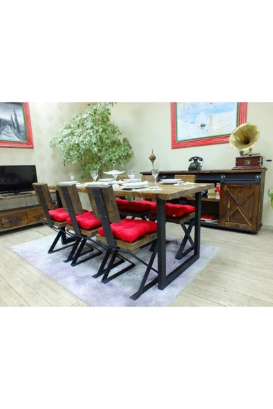 NT Concept Ntconcept Doğal Ağaç Yemek Masası - (85cm-210cm Masa) - Resim 3