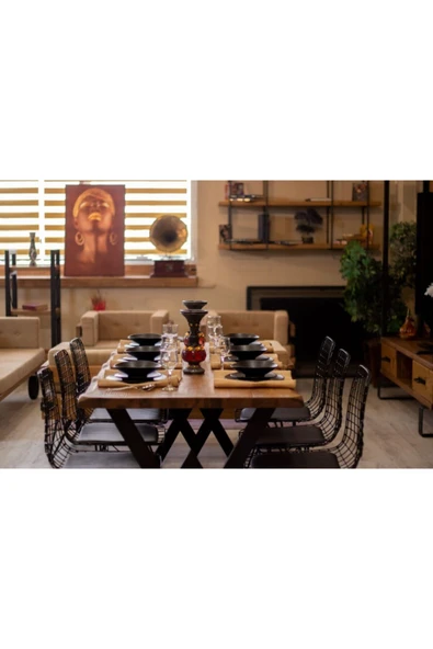 NT Concept Masif Ağaç Yemek Masası - 85 x 210  cm