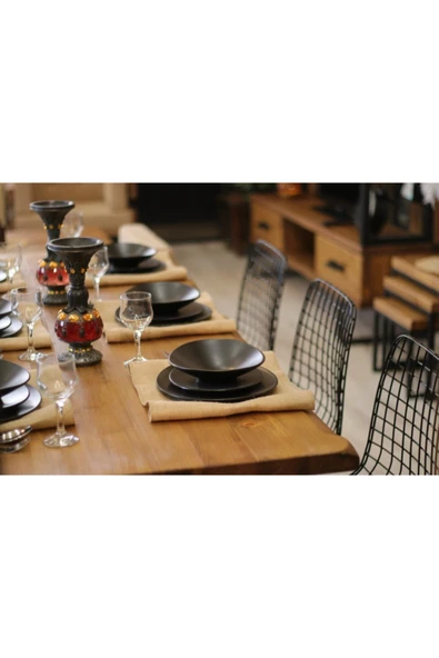 NT Concept Ntconcept Masif Ağaç Mutfak Masası(100cm-210cm Masa) - Resim 6