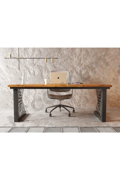 NT Concept Tron Ntconcept Masif Ağaç Ofis Ve Çalışma Masası(75cm-140cm)