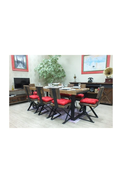 NT Concept Ntconcept Masif Ağaç Yemek Masası - 85cm-185cm Masa - Resim 3