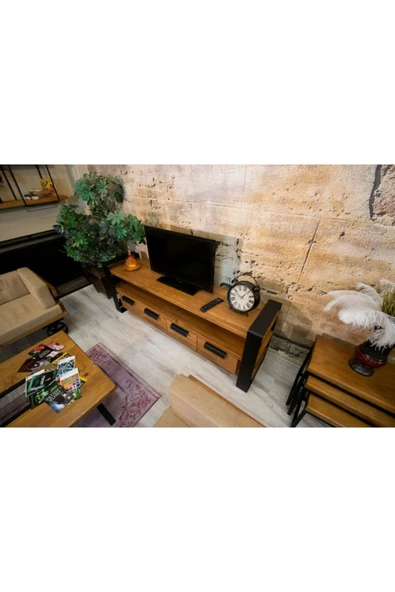 NT Concept Ntconcept Masif Ağaç Tv Stand(160cm) - 4