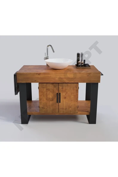 NT Concept Miha Masif Ahşap Lavabo Dolabı Hilton 70cm
