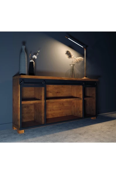 NT Concept Ntconcept Arme Masif Ağaç Ray Kapak Konsol(160cm) - 2