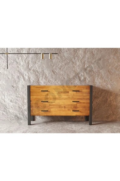 NT Concept Arzan Çekmeceli Masif Ahşap Konsol(Uzunluk: 140cm-Yükseklik:90 cm -Derinlik:41 cm)