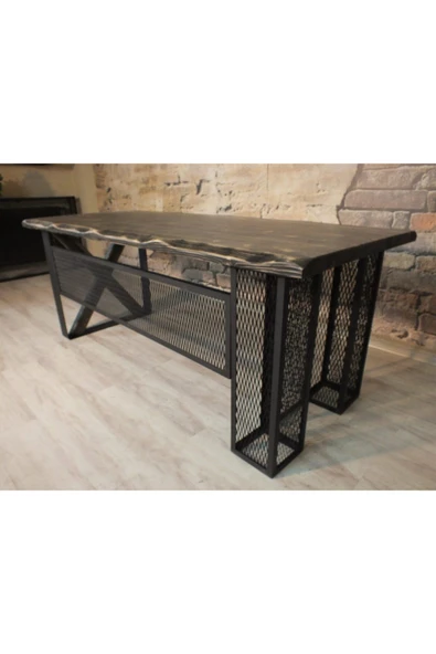 NT Concept Masif Ağaç Ofis ve Çalışma Masası 85 cm - 220 cm - Resim 5