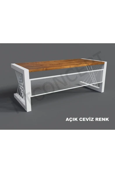 NT Concept Ntconcept Alfa Açık Ceviz Renk Masif Ahşap Ofis Ve Çalışma Masası(85cm-180cm) - 3
