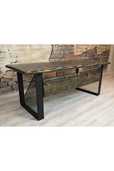 NT Concept Masif Ağaç Ofis ve Çalışma Masası(100cm-200cm) - 3