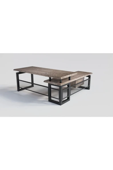 NT Concept Ntconcept Doğal Ağaç Modüllü Ofis Masası(85cm-200cm+modül) ürün görseli 1