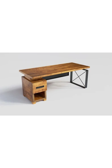 NT Concept Ntconcept Doğal Ahşap Ofis Masası(85cm-140cm) - 2