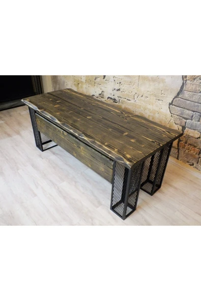 NT Concept Ntconcept Masif Ağaç Ofis Ve Çalışma Masası(100cm-260cm) - Resim 4