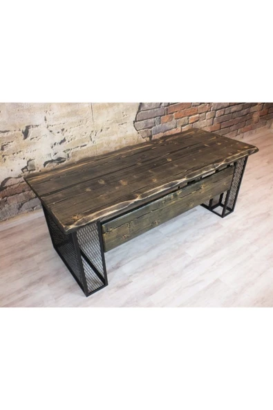 NT Concept Masif Ağaç Ofis Ve Çalışma Masası(85cm-160cm) - Resim 3