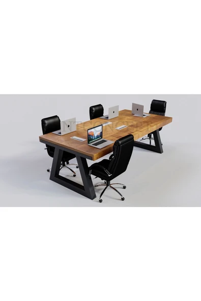 NT Concept Ntconcept Doğal Ağaç Toplantı Masası(100cm-240cm) - Resim 2