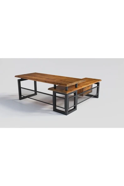 NT Concept Ntconcept Doğal Ağaç Modüllü Ofis Masası(85cm-180cm+modül) ürün görseli 1