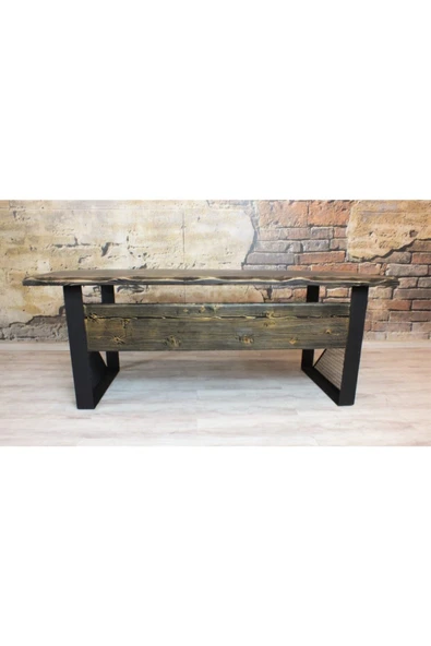 NT Concept Masif Ağaç Ofis Ve Çalışma Masası(85cm-220cm) - Resim 5