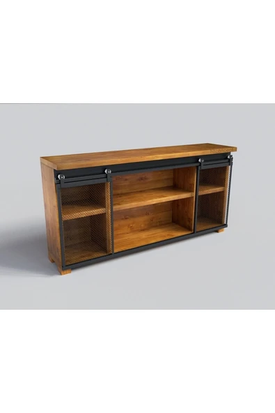 NT Concept Doğal Ahşap Ofis Konsolu(200cm-h90cm-41cm)