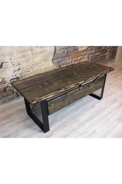 NT Concept Ntconcept Masif Ağaç Ofis Ve Çalışma Masası 100 cm 260 cm - Resim 4