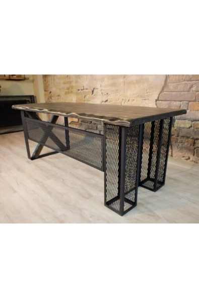 NT Concept Masif Ağaç Ofis ve Çalışma Masası 85 cm - 220 cm - Resim 2