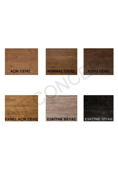 NT Concept Ntconcept Masif Ağaç Ofis Üçlü Takım-240cm-renk Seçenekli - Resim 5