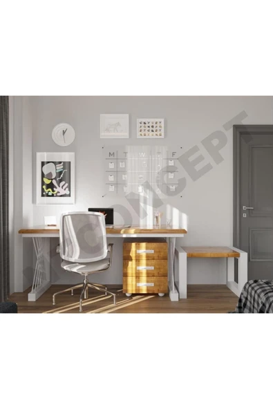 NT Concept Ken Üçlü Ofis ve Çalışma Odası Takımı-120'lık Takım ürün görseli 1